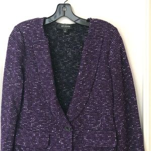 St. John knit purple blazer.
